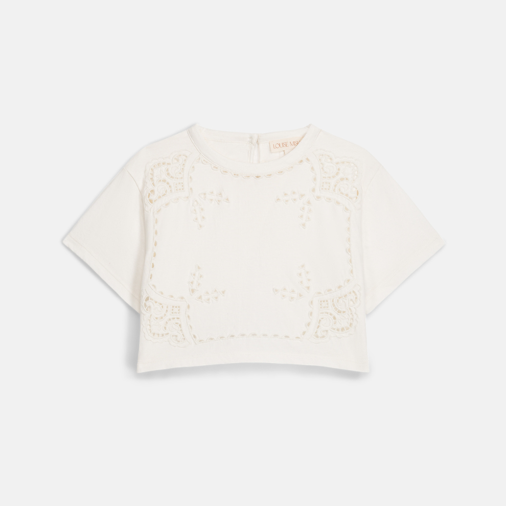T-shirt Kalistee - Biologisch katoen - Off White/Wit - Louise Misha voor