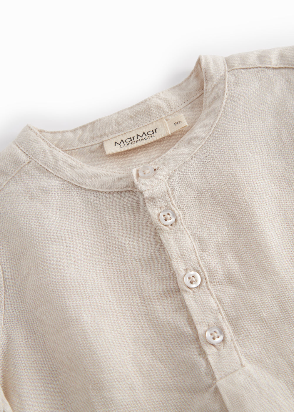 Linnen top Totoro - Kit/Beige - MarMar Copenhagen boven