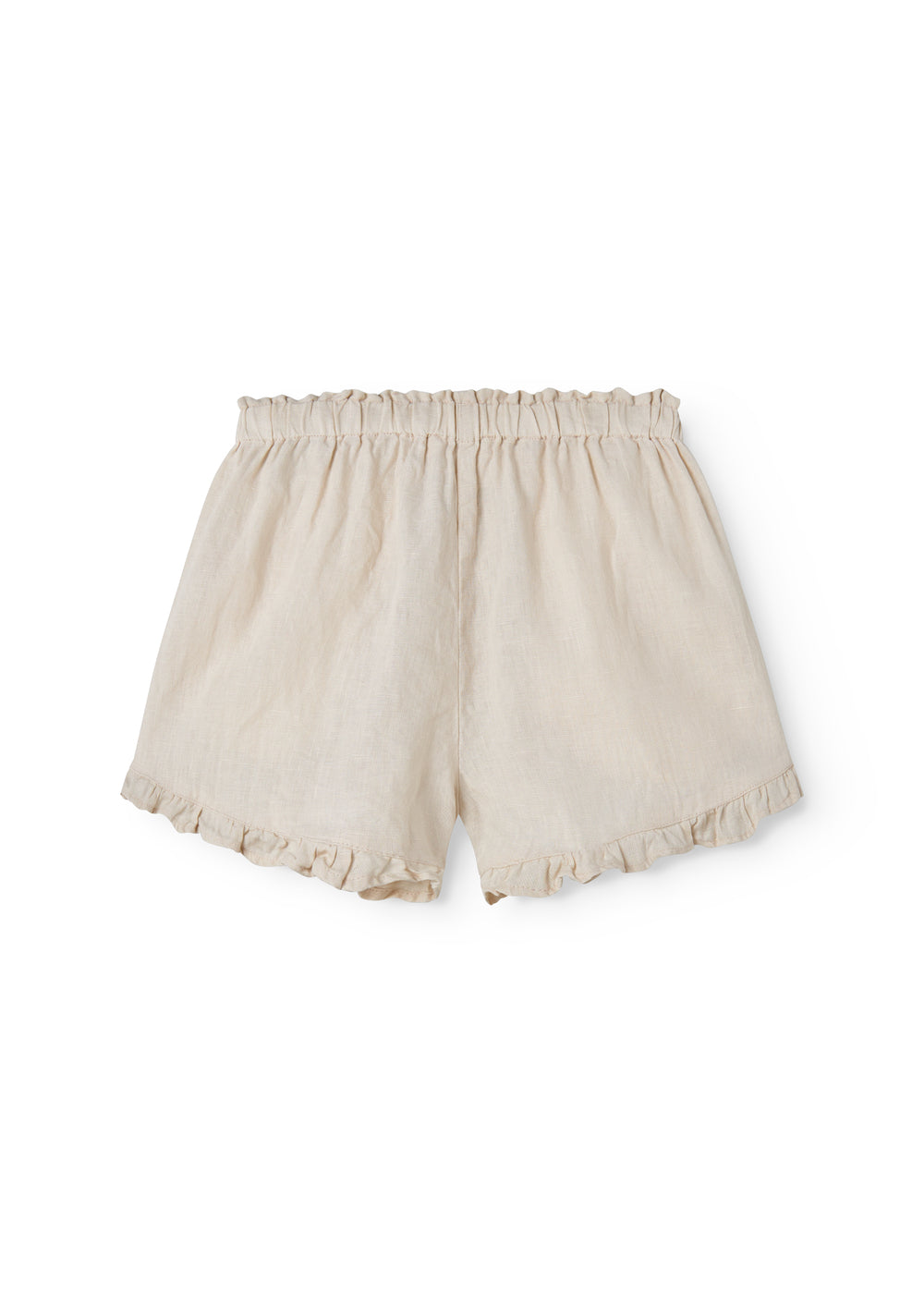 Linnen kort broekje - Pala Frill - Kit/Beige - MarMar Copenhagen achter