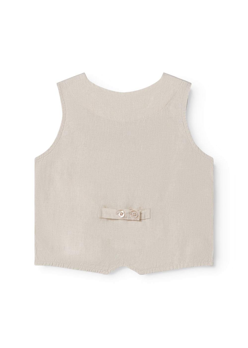 Gilet Jalfa - Linnen - Kit/Beige - MarMar Copenhagen achter