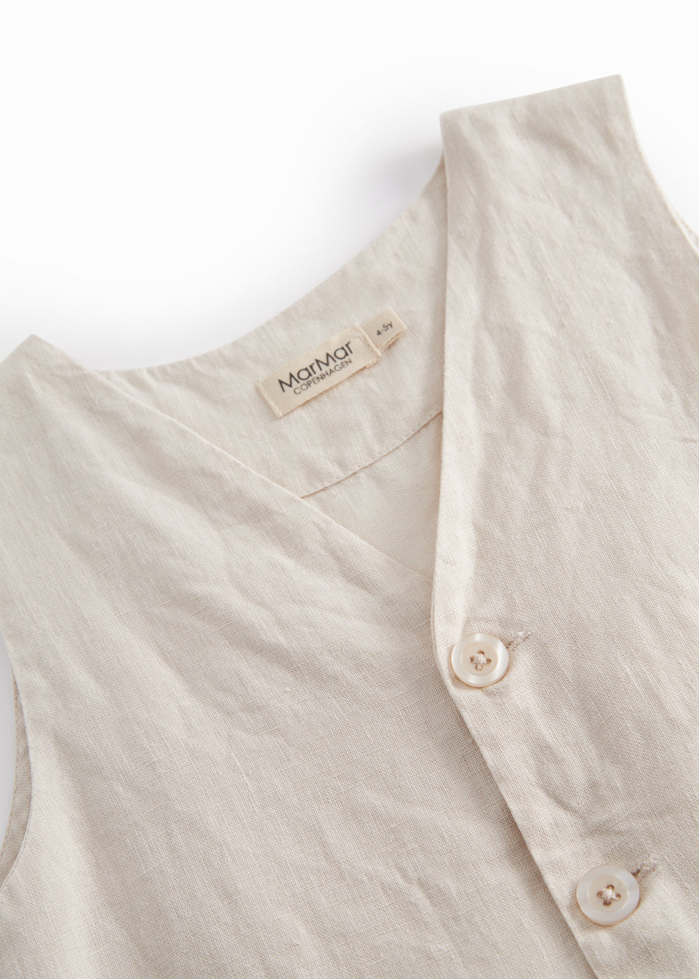 Gilet Jalfa - Linnen - Kit/Beige - MarMar Copenhagen close voor