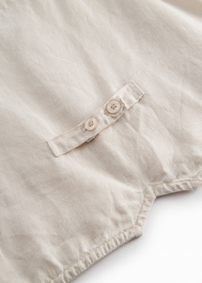 Gilet Jalfa - Linnen - Kit/Beige - MarMar Copenhagen close achter