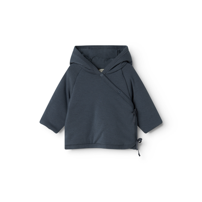 MarMar Copenhagen Rex Modal Padded Jacket Jasje met Capuchon en Omvouwbare Mouwen TENCEL™ Modal en Biologisch Katoen Blue Donkerblauw navy