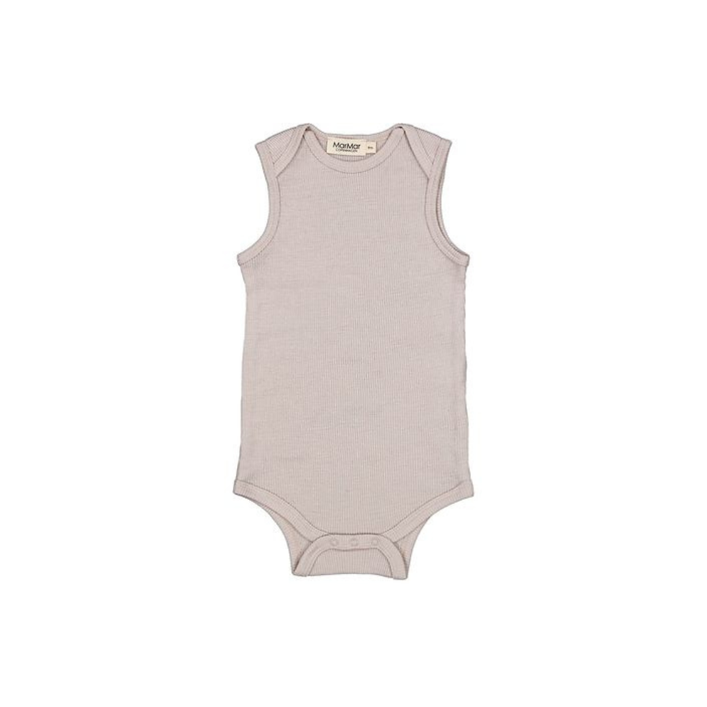 Romper mouwloos - Bini Wool Rib - Merinowol - MarMar Copenhagen pepple