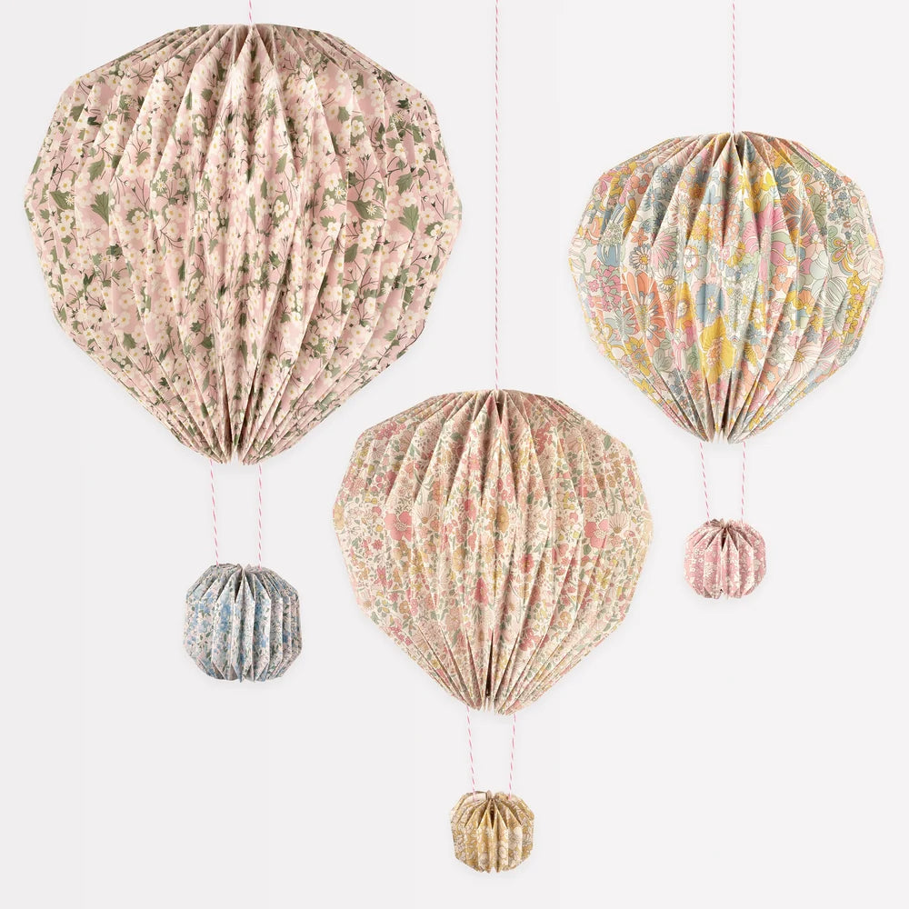 Meri Meri x Liberty Origami – Ballondecoraties – Set van 3