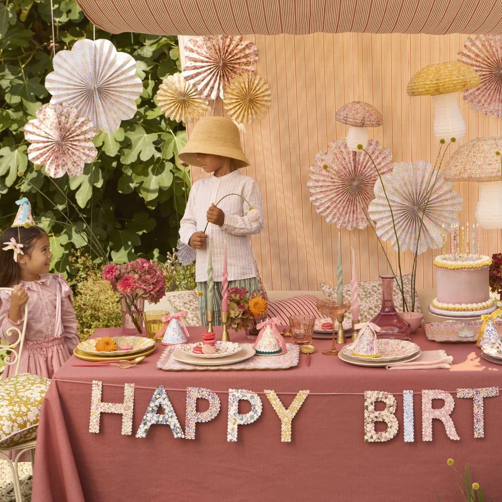 Meri Meri x Liberty Papier Pinwheel Decoraties – set van 6