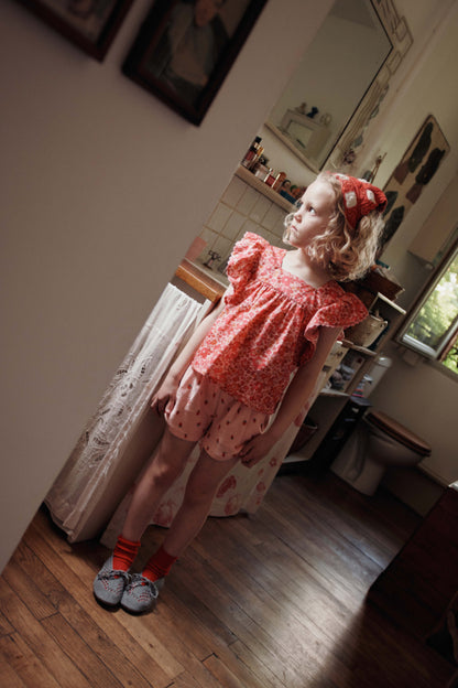 Terry shorts - Short Eponge - Strawberries - Emile et Ida