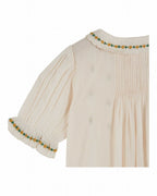 Top Short Sleeve - Blouse Broderie - Organic Cotton - Cream - Emile et Ida