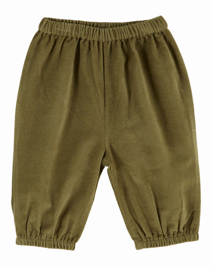 Pofbroekje Sarouel Velours – Pistache – 100% katoen - Emile et Ida