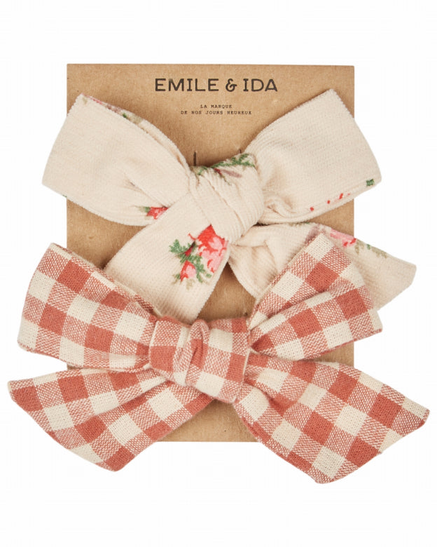 Haarknipje met katoenen strik – Barrette Noeud – Emile et Ida