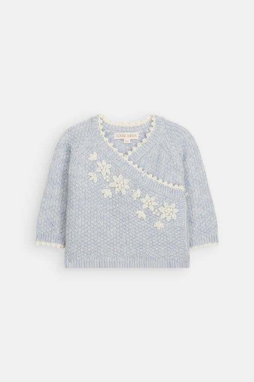 Ensemble bébé Lilana haut et bas – Cloud – Mélange de Tencel et d’alpaga – Louise Misha