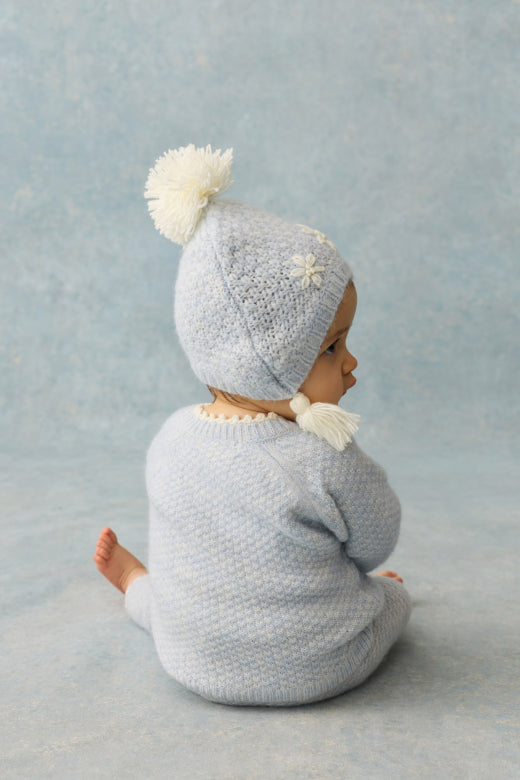 Ensemble bébé Lilana haut et bas – Cloud – Mélange de Tencel et d’alpaga – Louise Misha
