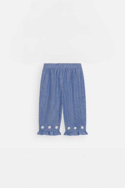 Ensemble Mikani haut et bas – Light Blue Denim – 100 % coton biologique – Louise Misha