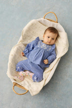 Ensemble Mikani haut et bas – Light Blue Denim – 100 % coton biologique – Louise Misha