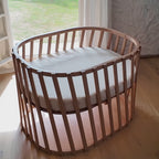 LUGO Evolving Wooden Baby Bed - Extendable Wooden Bed 70x90 / 70x140 cm - From Birth to 7 Years - Charlie Crane