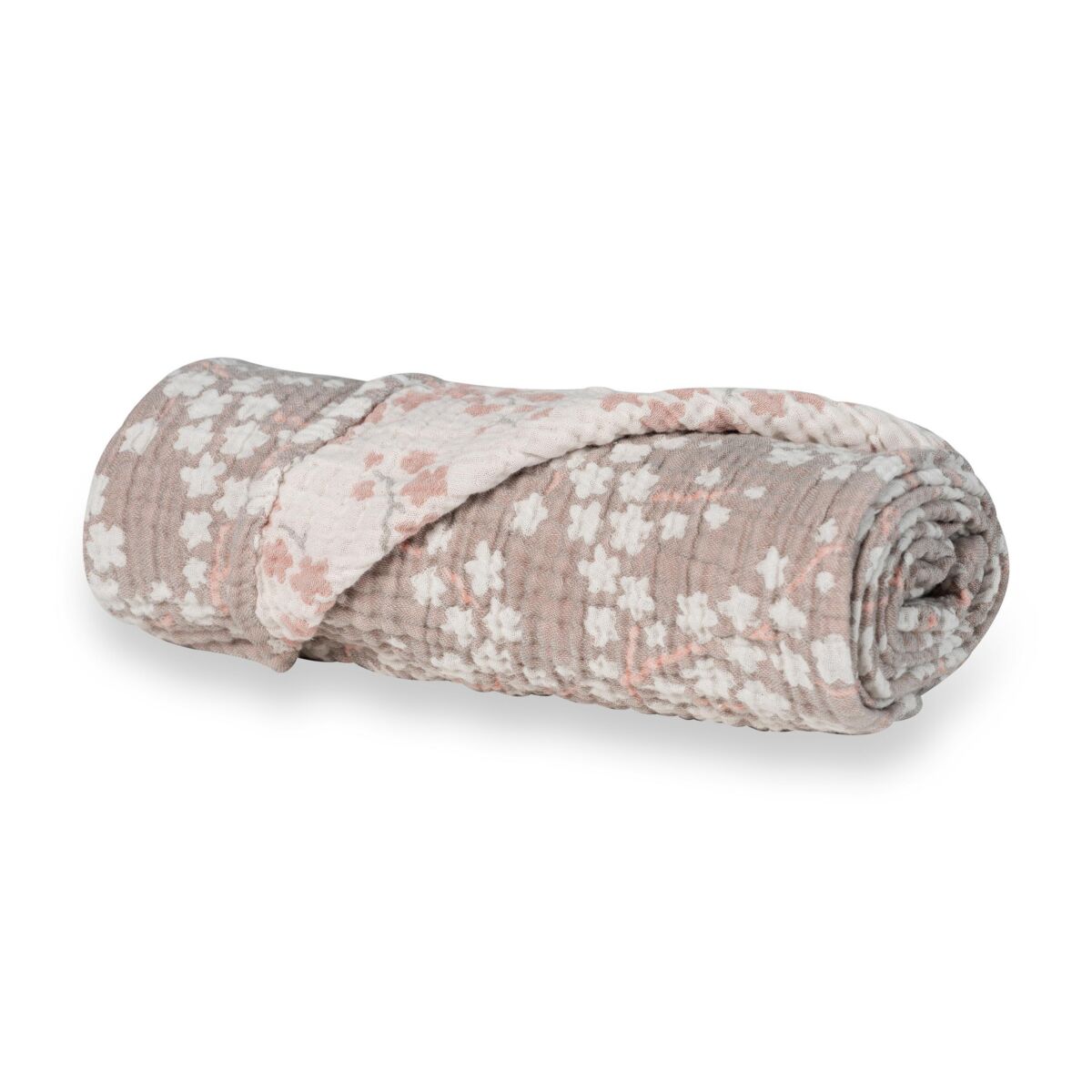 Muslin Deken/Doek XL - Natural Collection - Blossom - Quax productfoto beide kanten