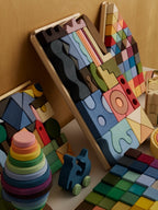 Houten bouwblokken - Collage – Open-ended play – Raduga Grëz