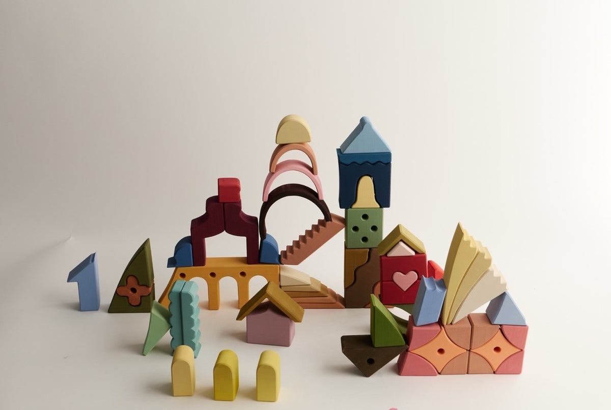 Grote houten bouwset - Moon – open-ended play – Raduga Grëz