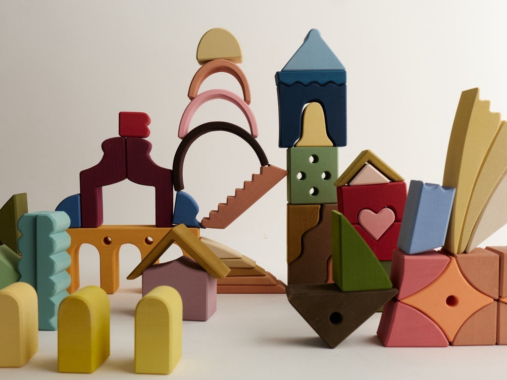 Grote houten bouwset - Moon – open-ended play – Raduga Grëz