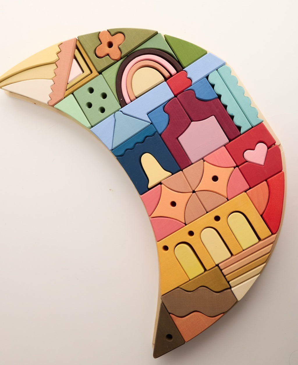 Grote houten bouwset - Moon – open-ended play – Raduga Grëz