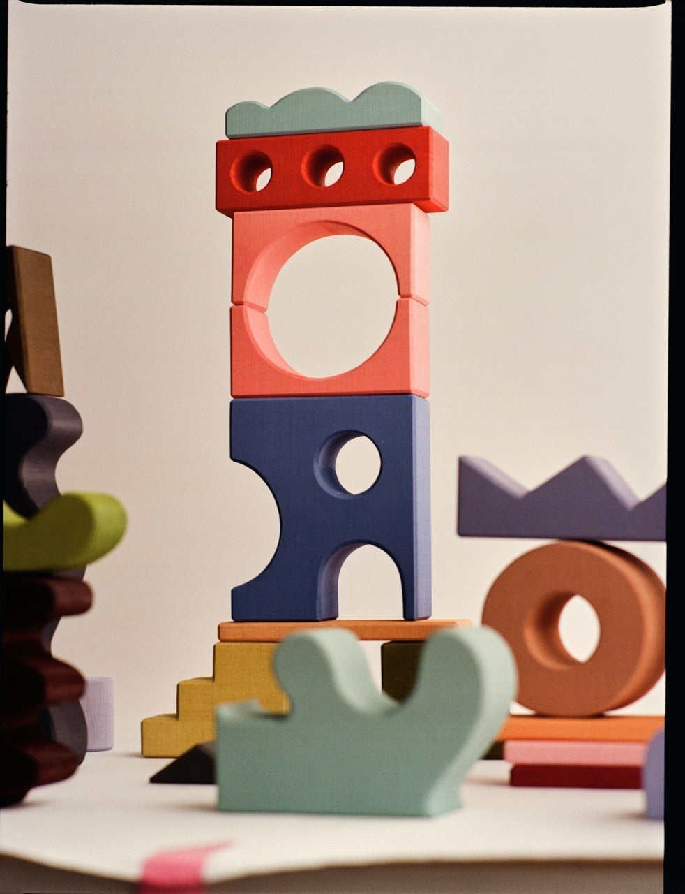 Houten bouwblokken - Collage – Open-ended play – Raduga Grëz