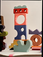 Houten bouwblokken - Collage – Open-ended play – Raduga Grëz