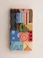 Houten bouwblokken - Collage – Open-ended play – Raduga Grëz