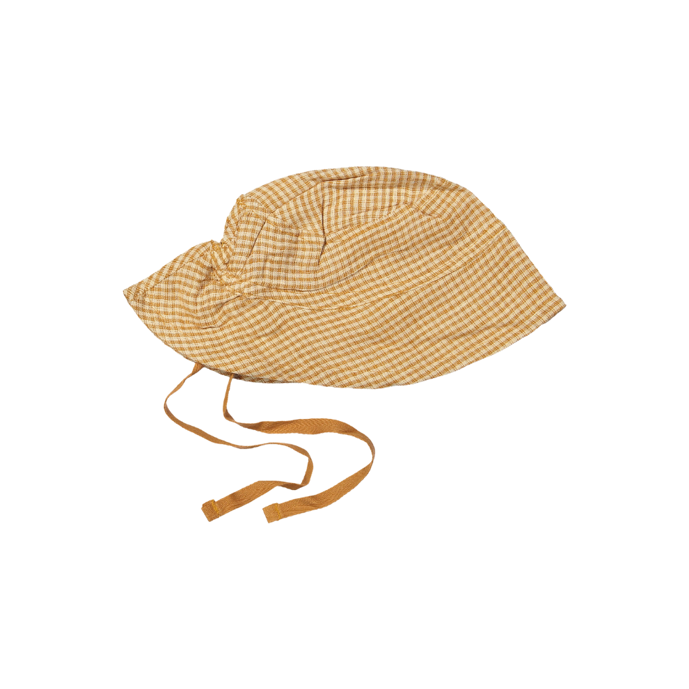 Zonnehoedje Bailey - Linnen/Katoen - Square Brown/Bruin - Riffle Amsterdam product