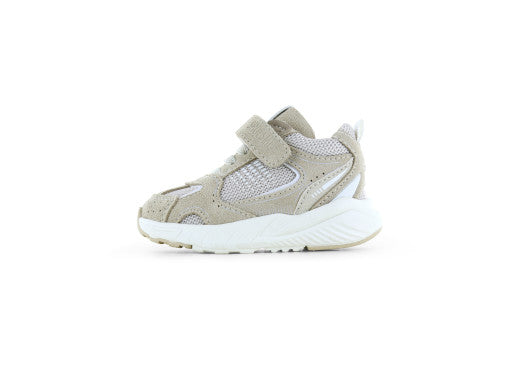 Beige sneaker – Microfiber suède & mesh – Shoesme
