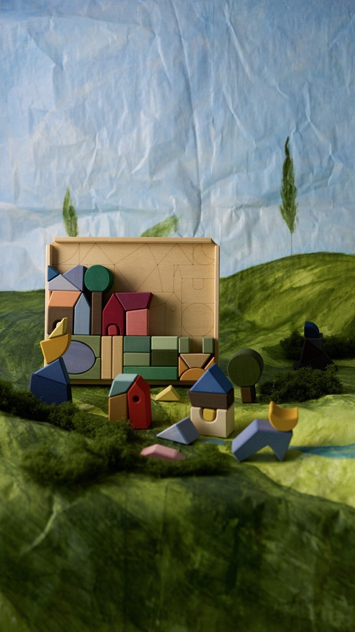 Houten bouwblokken – Countryside – Open-ended play – Raduga Grëz