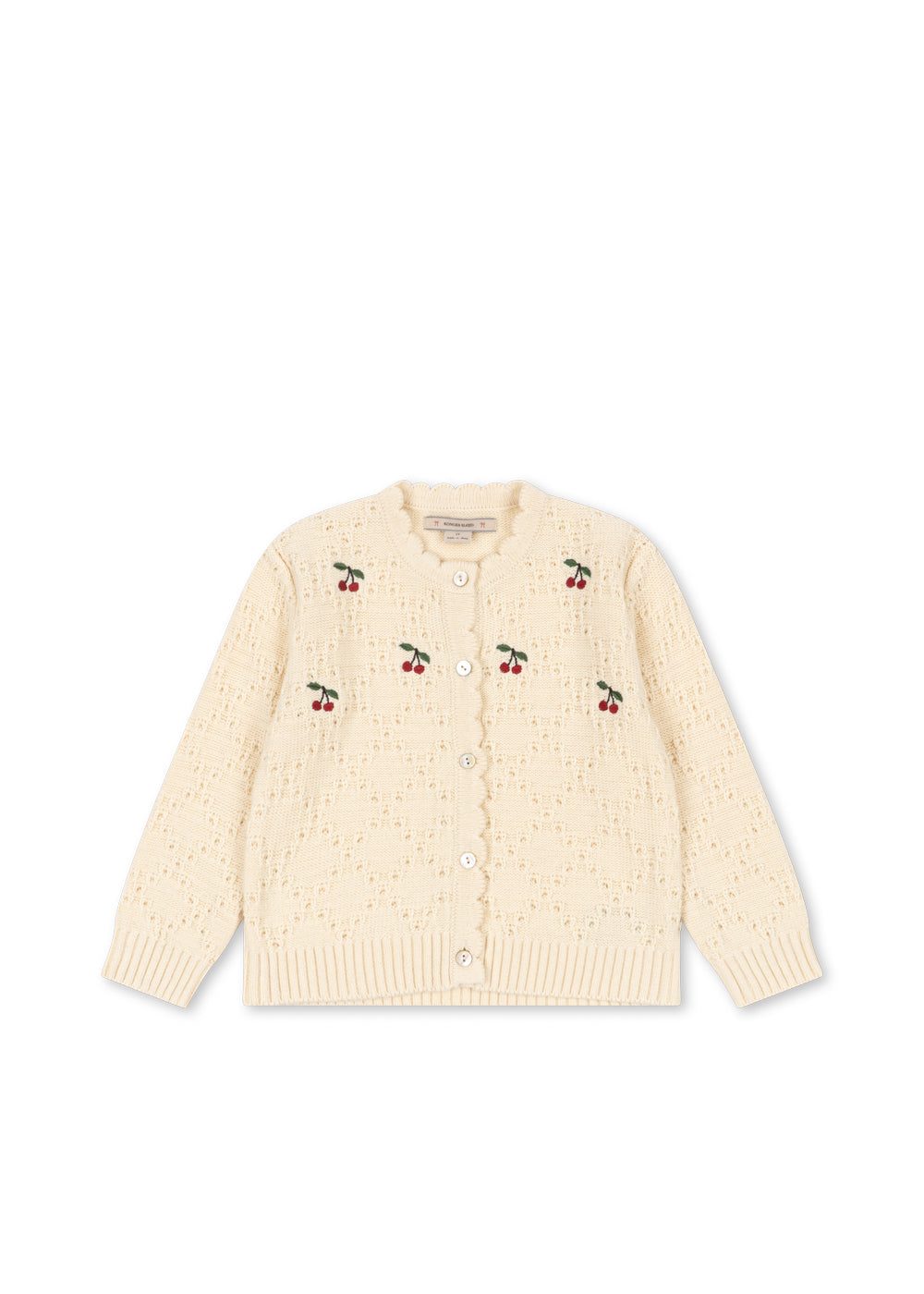Cocola Cardigan - 100% Wool - Openwork/Buttercream - Konges Sløjd