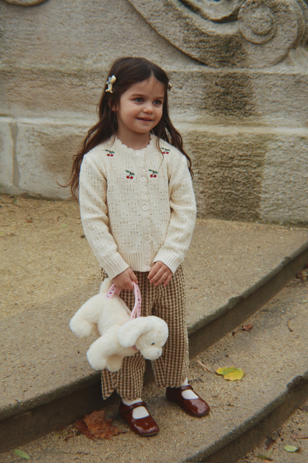 Cocola Cardigan - 100% Wool - Openwork/Buttercream - Konges Sløjd