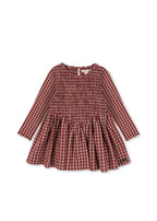Kleid Elin Smock – Brick Check – Bio-Baumwolle – Konges Sløjd