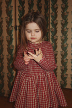 Kleid Elin Smock – Brick Check – Bio-Baumwolle – Konges Sløjd