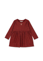 Robe Roli à paillettes – Dahlia Rouge – Coton biologique – Konges Sløjd