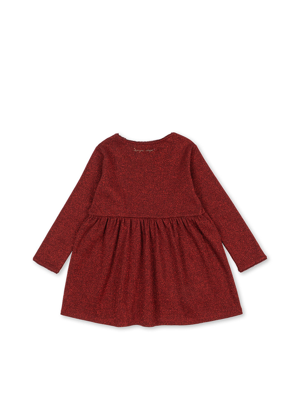 Robe Roli à paillettes – Dahlia Rouge – Coton biologique – Konges Sløjd