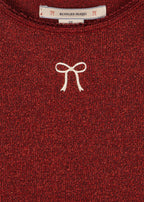 Robe Roli à paillettes – Dahlia Rouge – Coton biologique – Konges Sløjd