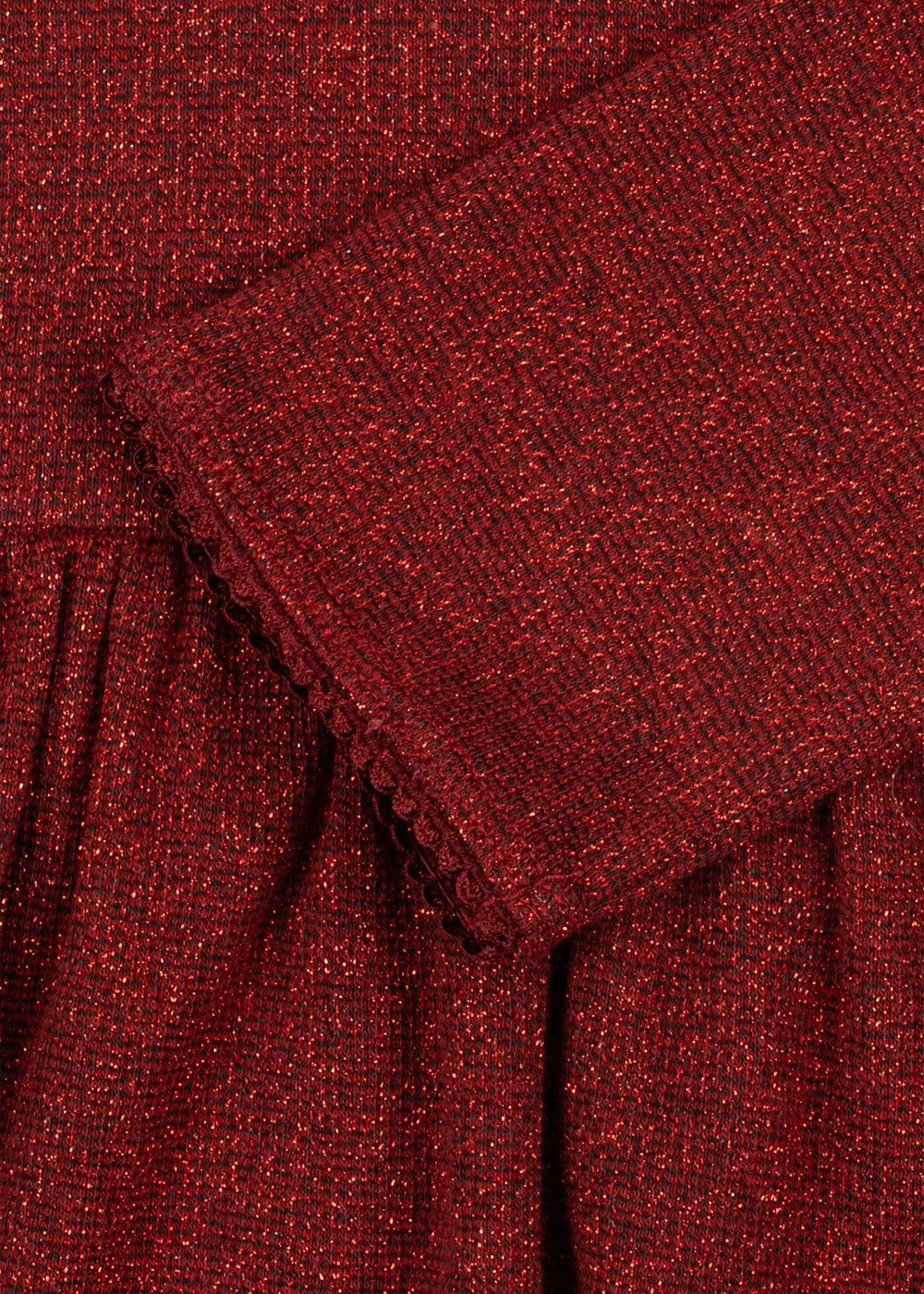 Robe Roli à paillettes – Dahlia Rouge – Coton biologique – Konges Sløjd
