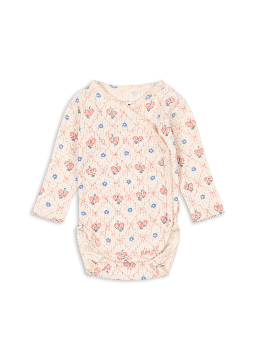 Minnie Newborn – Body Fleur Decor – Overslagromper met bloemenprint – GOTS biologisch katoen – Konges Sløjd