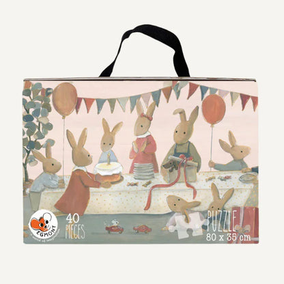 Vloer Puzzel familie konijn - 40 stukjes - FSC karton - 3+ jaar - Egmont Toys
