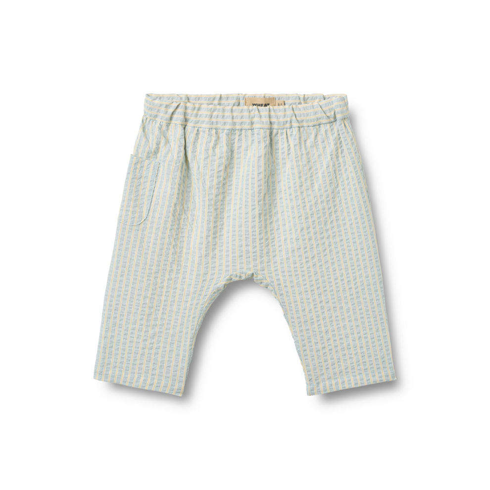 Broekje -  Trousers Henry - Biologisch katoen -  Summer sky stripe/Blauw - Wheat voor