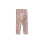 Wollen legging Agi - Pale Lilac Flowers - 100% merino wol - Wheat achter
