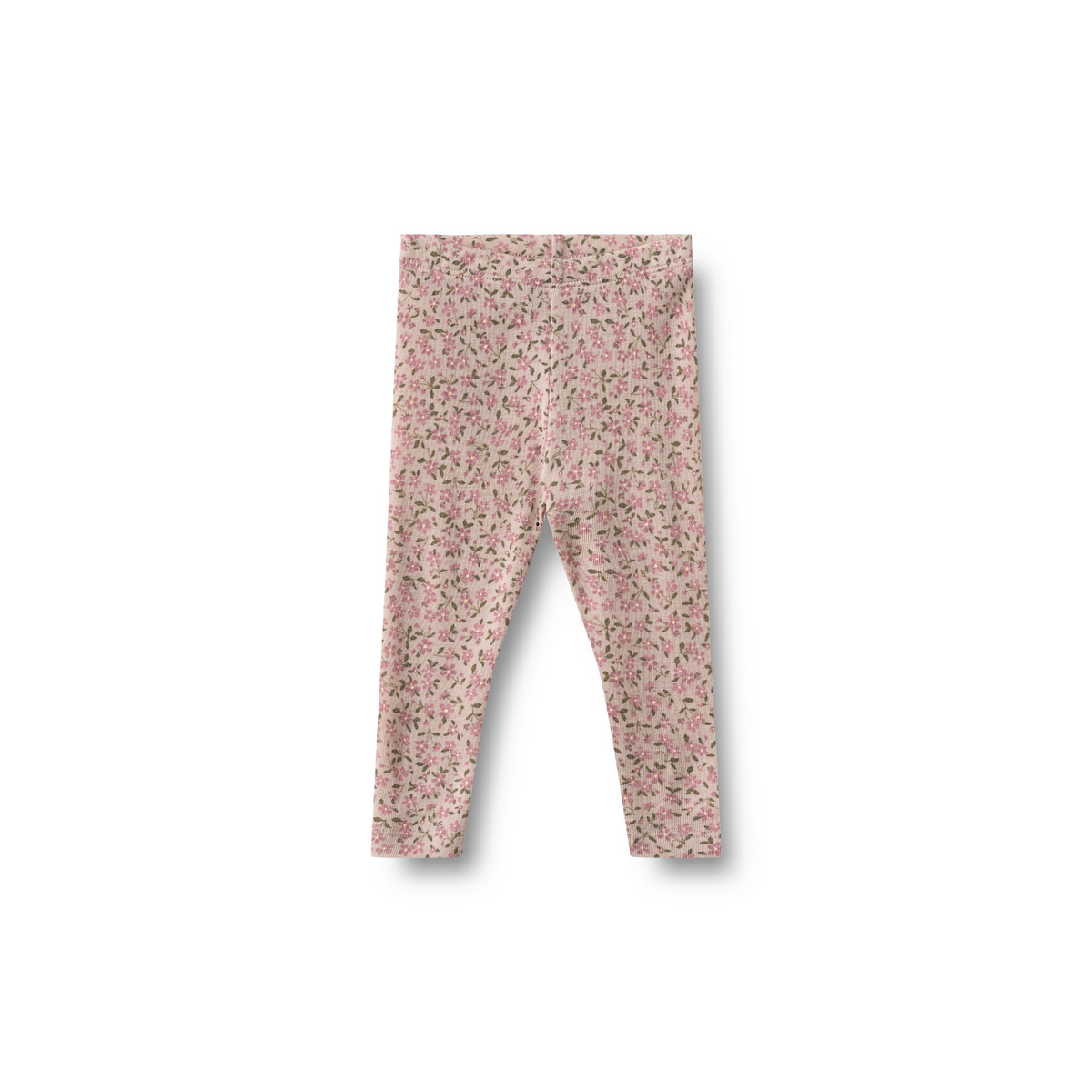 Wollen legging Agi - Pale Lilac Flowers - 100% merino wol - Wheat voor