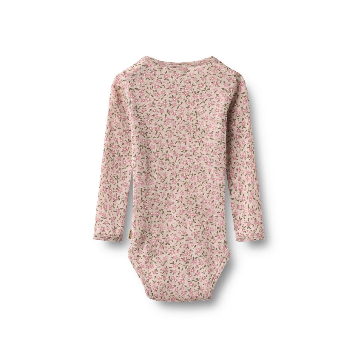 Wollen romper - Lucca -  Pale Lilac Flowers/Bloemenprint - 100% merino wol - Wheat achter