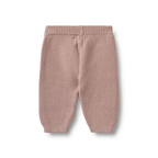 Gebreid broekje Antonie - Biologisch katoen - Wheat dry rose achterkant