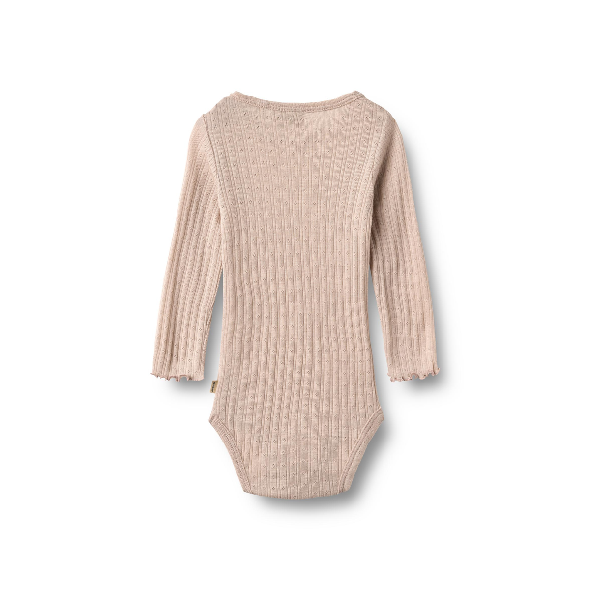 Wol-zijde romper Liea - Pale Lilac - Merino wol en zijde - Wheat achter
