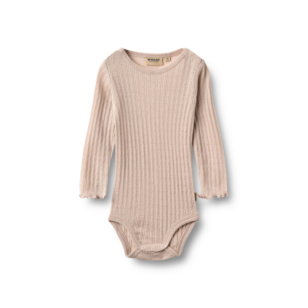 Wol-zijde romper Liea - Pale Lilac - Merino wol en zijde - Wheat voor
