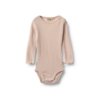 Wol-zijde romper Liea - Pale Lilac - Merino wol en zijde - Wheat voor