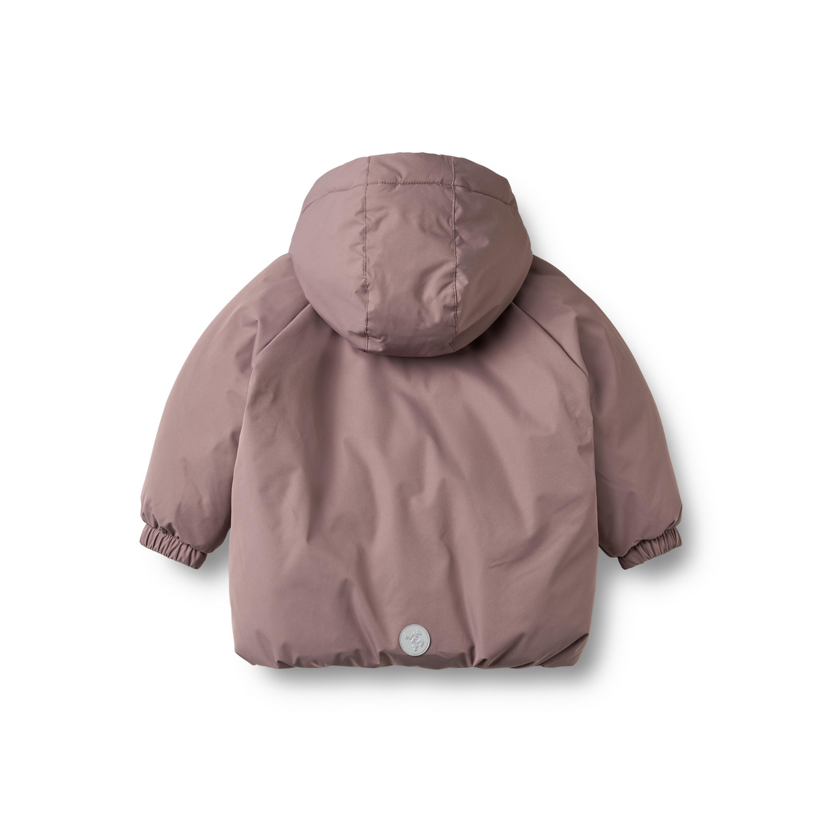 Doudoune d'hiver imperméable - Prune - Polyester recyclé - Dos couleur blé