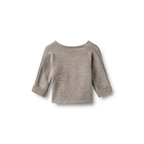 Wikkelvestje Cleo - Grey Moon - 100% merino wol - Wheat
 achter